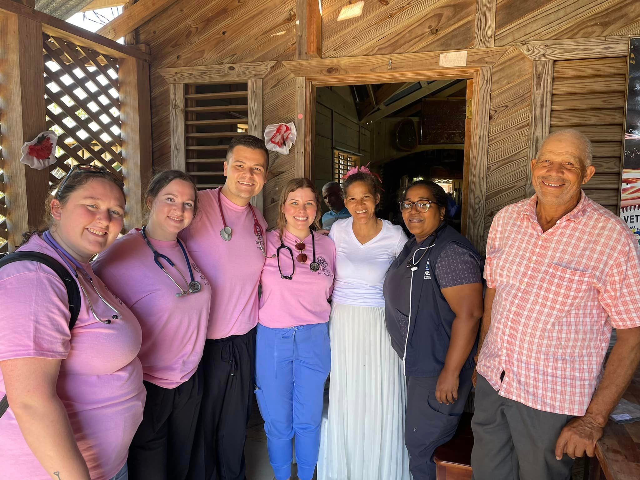 VU Nursing students, faculty and alumni volunteering during a medical mission trip to the Dominican Republic
